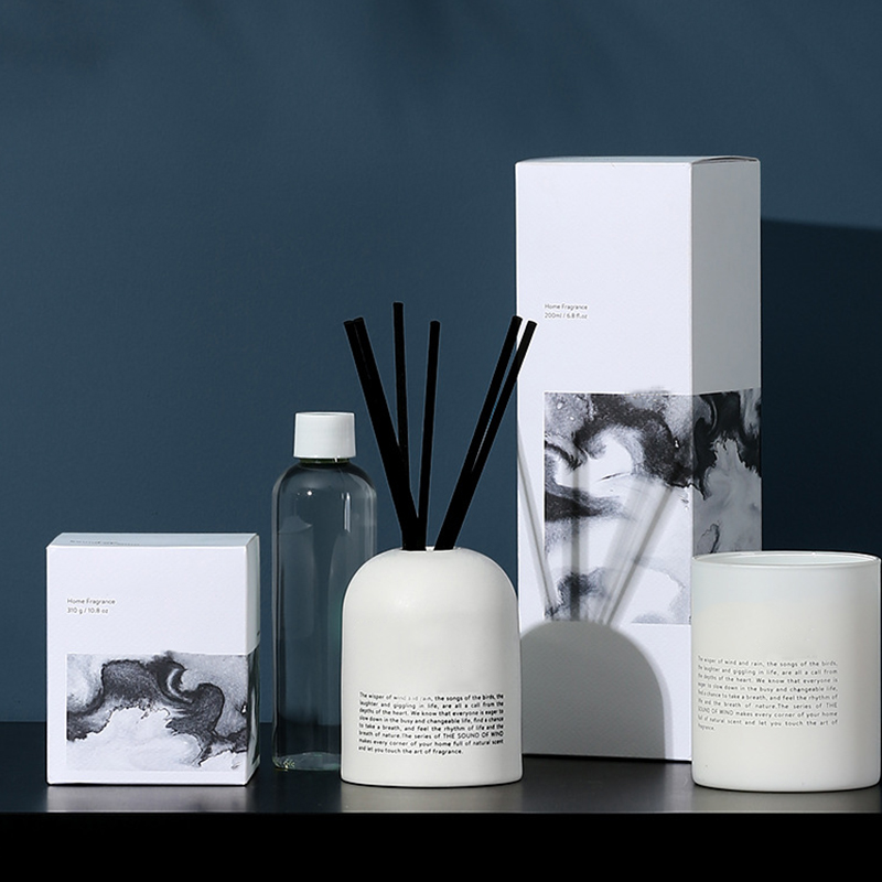 Candle supplier customized own brand wholesale Luxury scented candle and diffuser gift set with private design